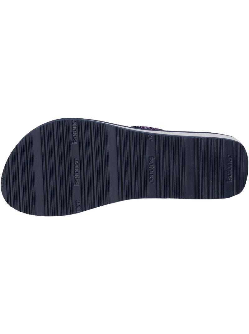 Chanclas Tacón de 4 cm, suela cómoda y ligera, sandalia de playa, sandalia de  Isotoner Azul marino - Kiabi