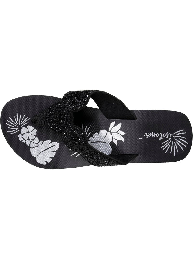 Chanclas Tacón de 4 cm, suela cómoda y ligera, sandalia de playa, sandalia de  Isotoner Negro Plateado - Kiabi