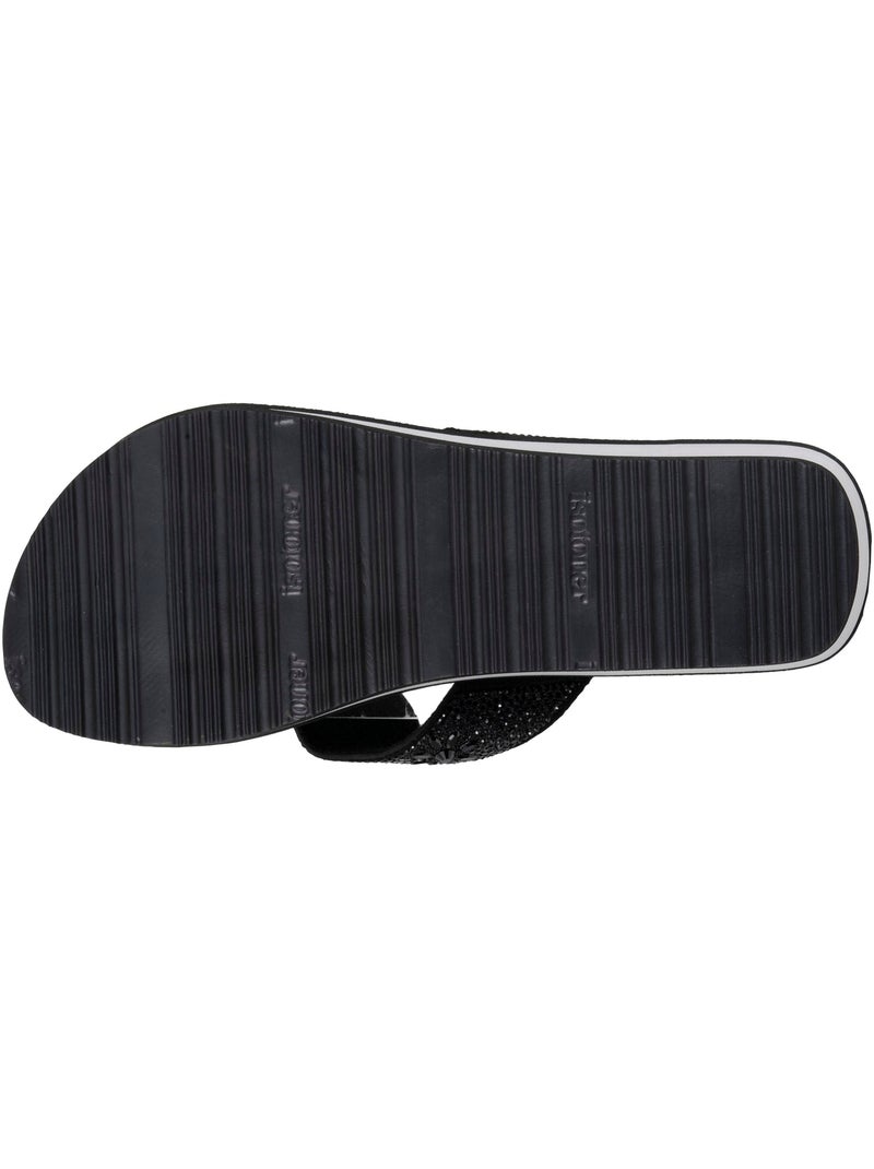 Chanclas Tacón de 4 cm, suela cómoda y ligera, sandalia de playa, sandalia de  Isotoner Negro Plateado - Kiabi