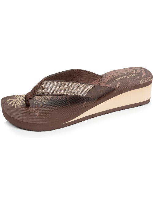Chanclas Tacón de 4 cm, suela cómoda y ligera, sandalia de playa, sandalia de  Isotoner - Kiabi