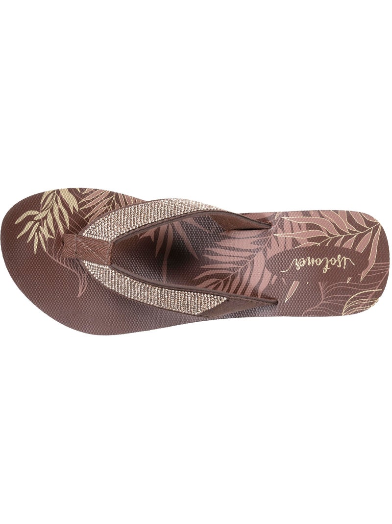 Chanclas Tacón de 4 cm, suela cómoda y ligera, sandalia de playa, sandalia de  Isotoner Taupe/Dorado - Kiabi