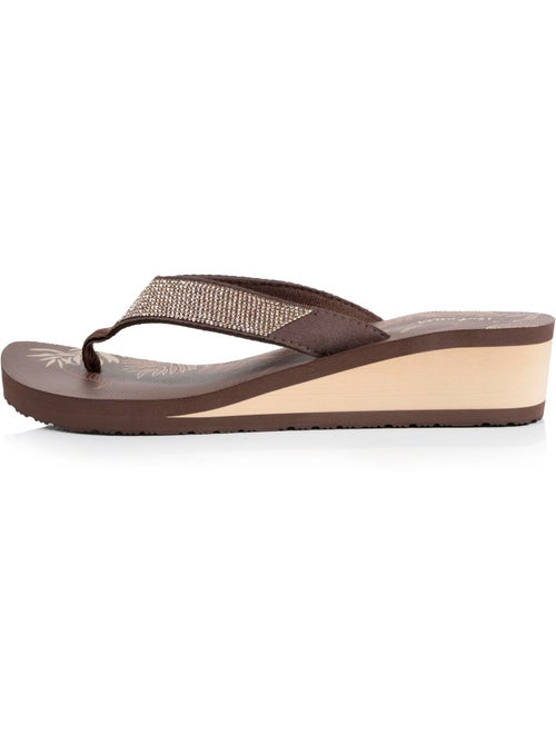 Chanclas Tacón de 4 cm, suela cómoda y ligera, sandalia de playa, sandalia de  Isotoner - Kiabi