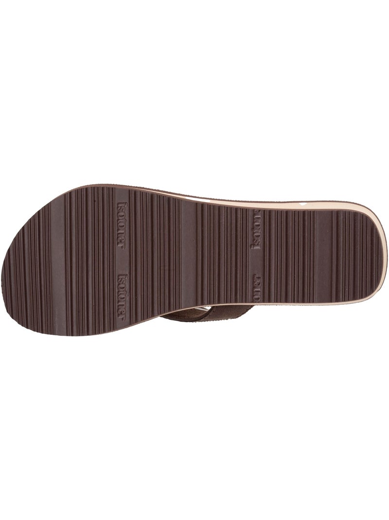 Chanclas Tacón de 4 cm, suela cómoda y ligera, sandalia de playa, sandalia de  Isotoner Taupe/Dorado - Kiabi