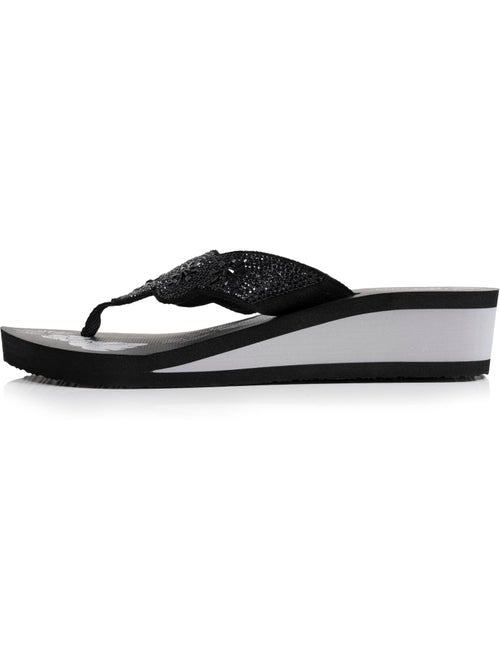 Chanclas tacón de 4 cm, suela cómoda y ligera, sandalia de playa, sandalia de - Kiabi