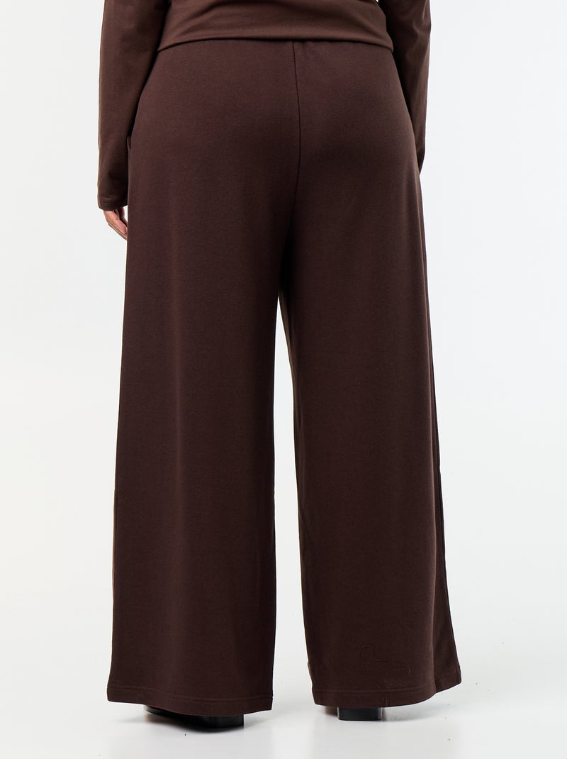 Chándal ancho liso Marron - Kiabi