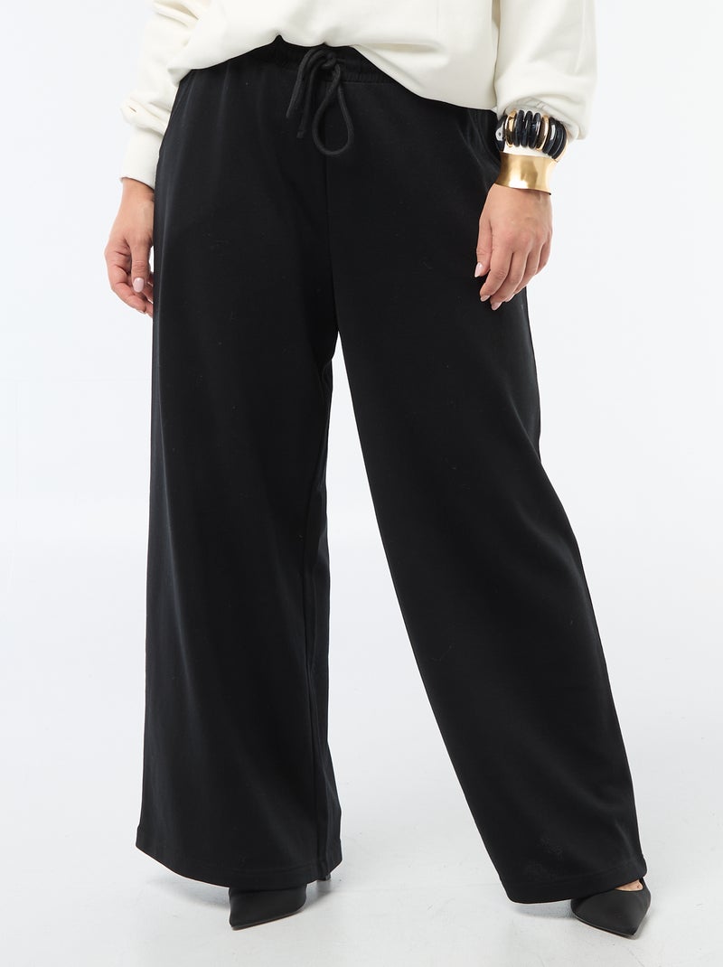 Chándal ancho liso Negro - Kiabi