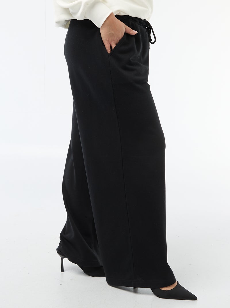 Chándal ancho liso Negro - Kiabi