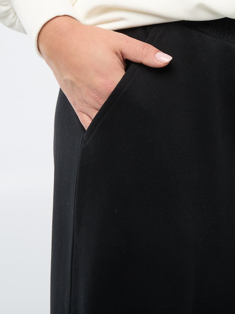 Chándal ancho liso Negro - Kiabi