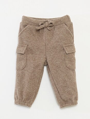 Chándal de canalé en algodón liso