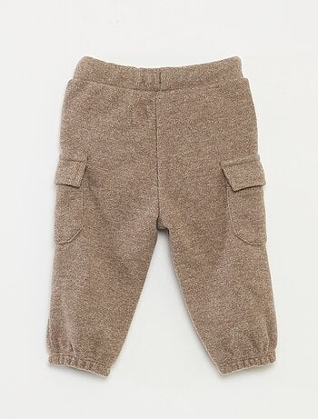 Chándal de canalé en algodón liso