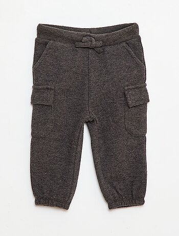 Chándal de canalé en algodón liso