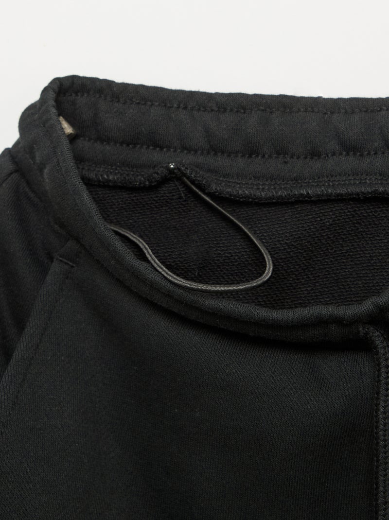Chándal de felpa ligera de corte ancho - fácil de poner Negro - Kiabi