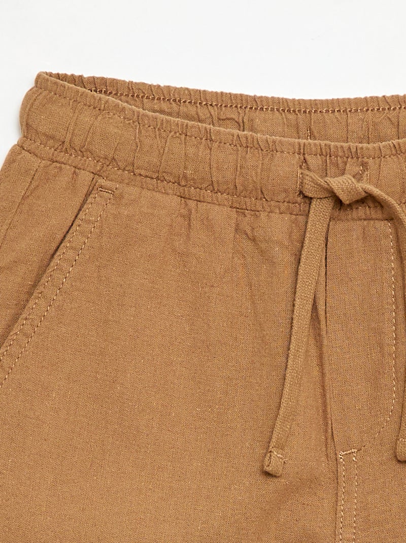 Chándal de lino mezclado Beige - Kiabi