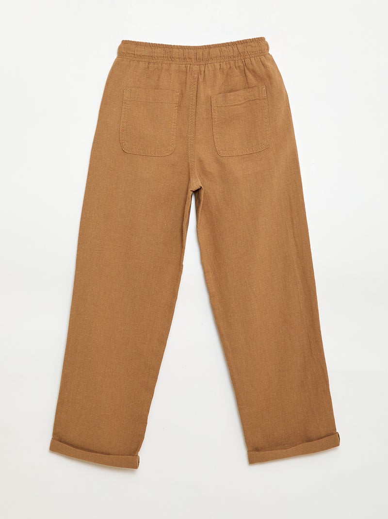 Chándal de lino mezclado Beige - Kiabi