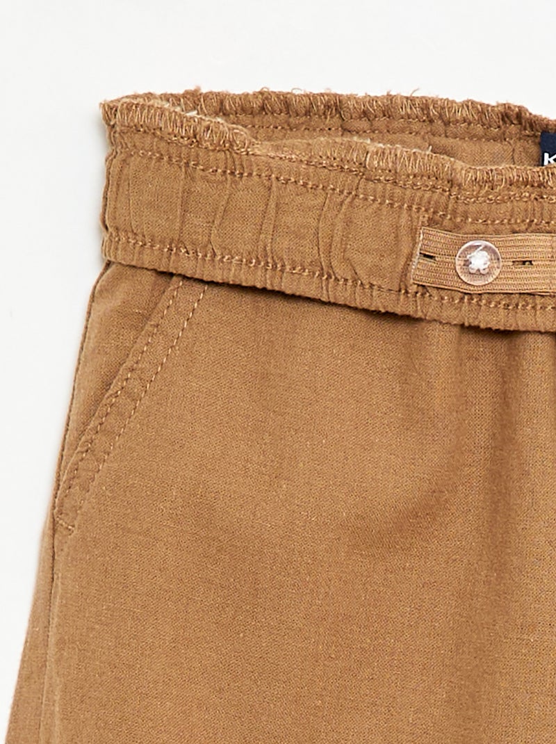 Chándal de lino mezclado Beige - Kiabi