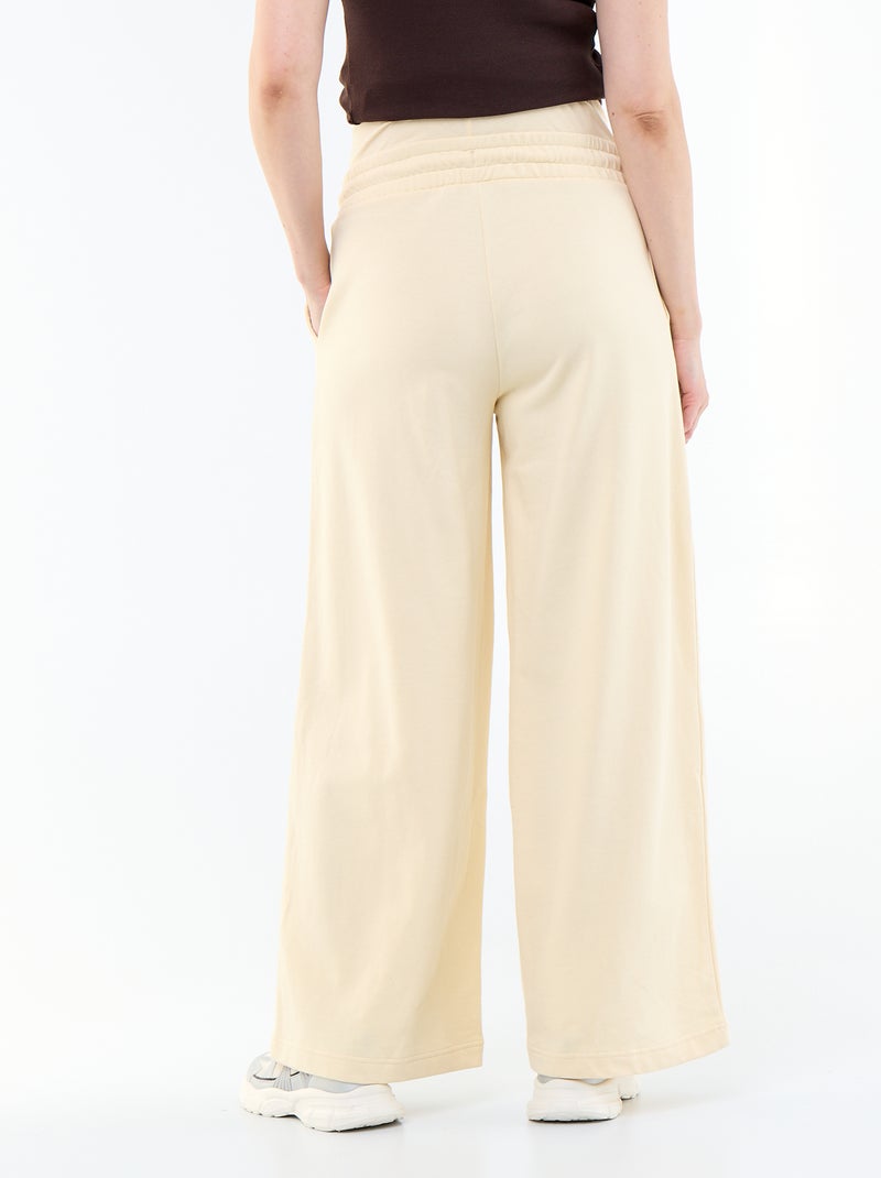 Chándal de maternidad wide leg de felpa francesa Amarillo claro - Kiabi