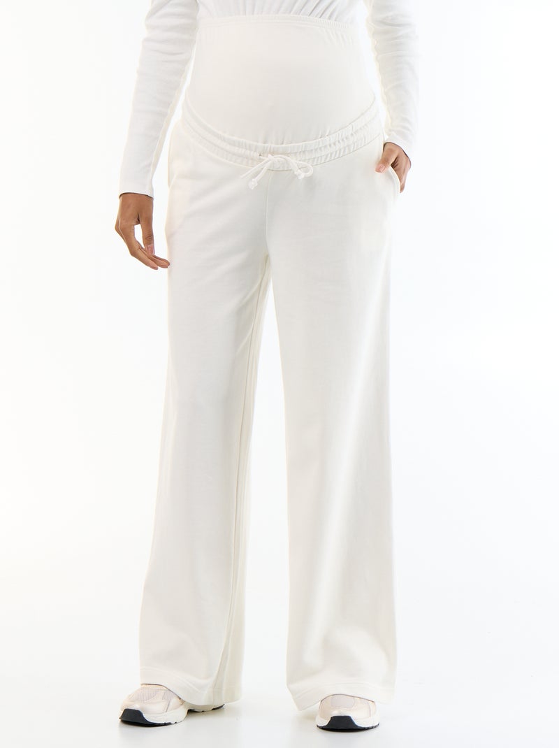 Chándal de maternidad wide leg de felpa francesa Blanco - Kiabi