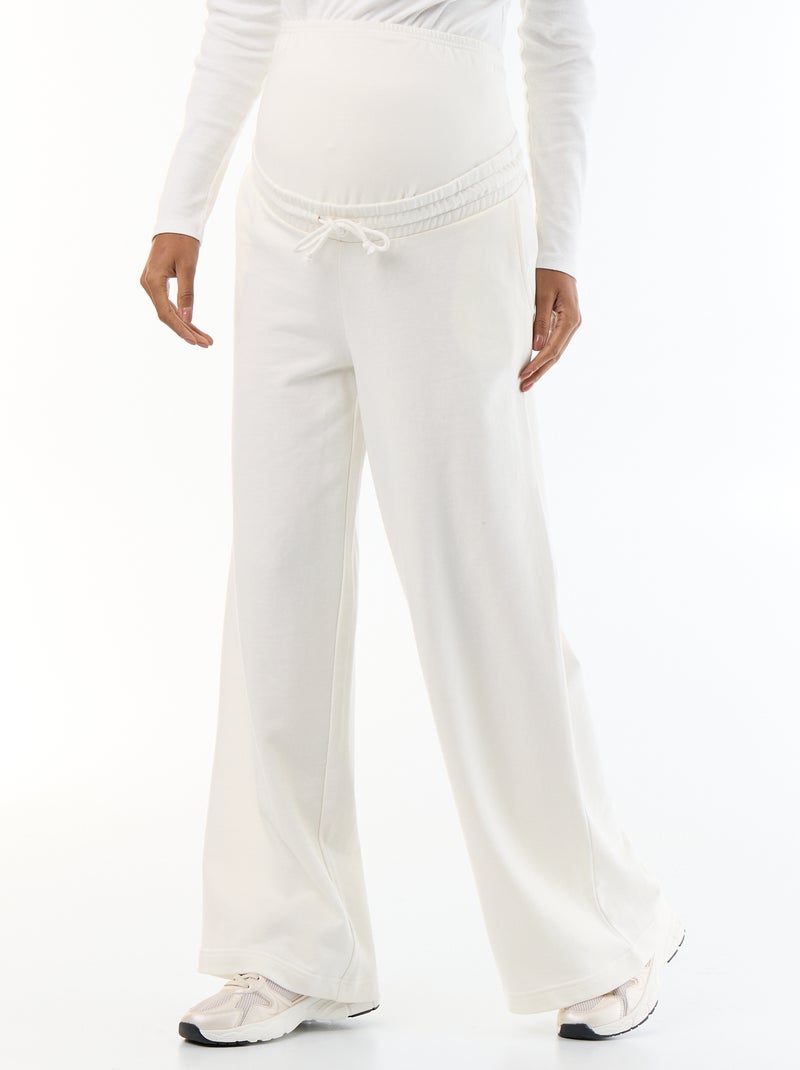Chándal de maternidad wide leg de felpa francesa Blanco - Kiabi