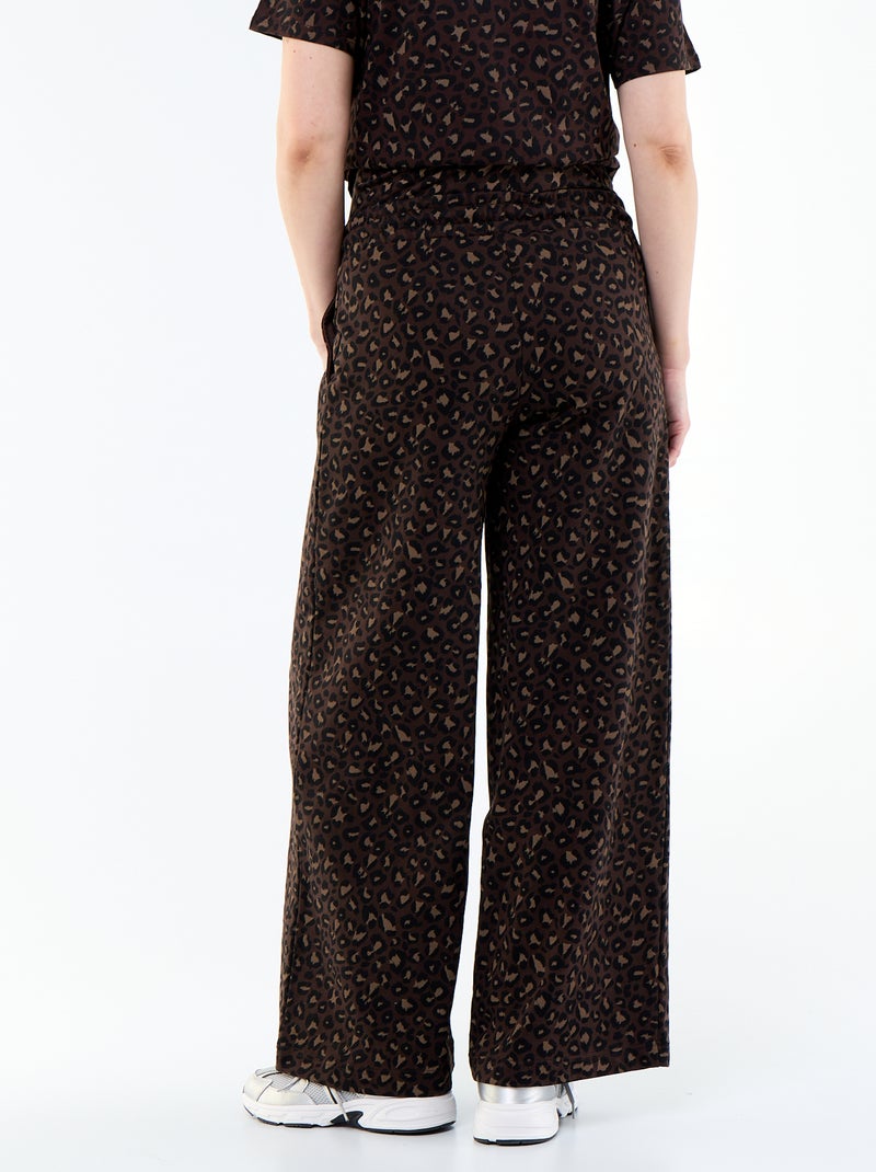 Chándal de maternidad wide leg de felpa francesa Marron - Kiabi