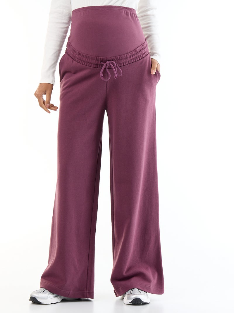Chándal de maternidad wide leg de felpa francesa Purpura - Kiabi