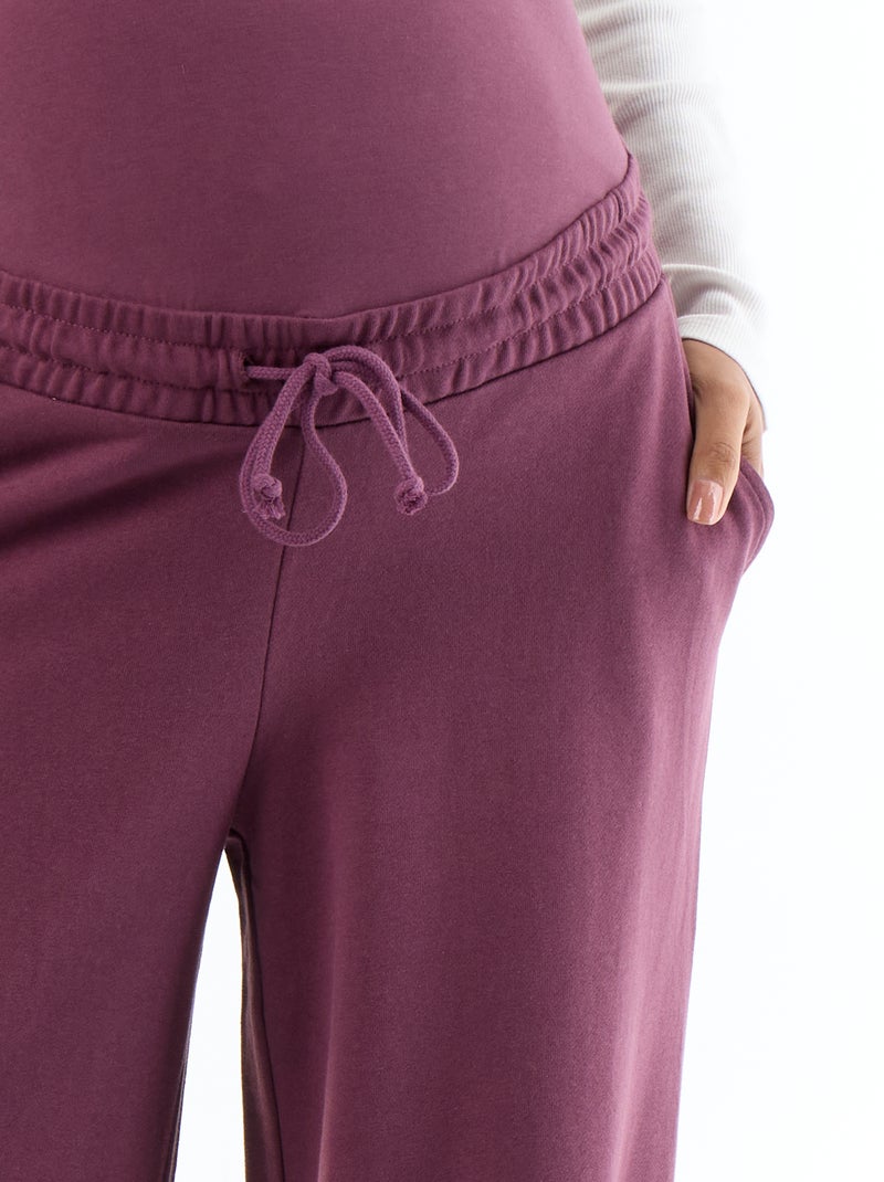 Chándal de maternidad wide leg de felpa francesa Purpura - Kiabi