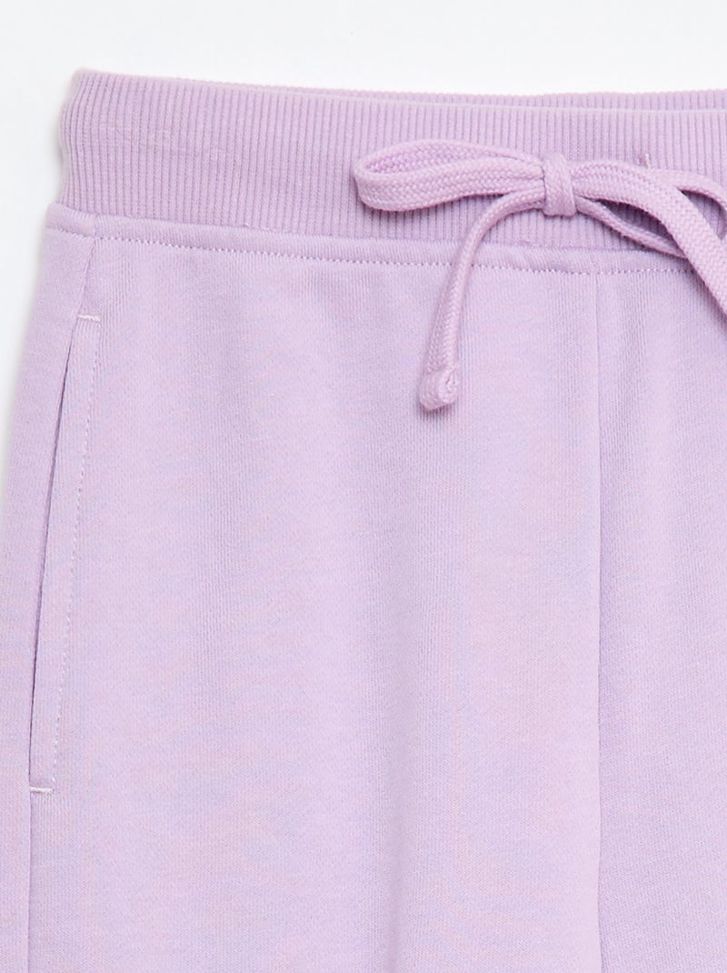 Chándal liso con cintura elástica Purpura - Kiabi