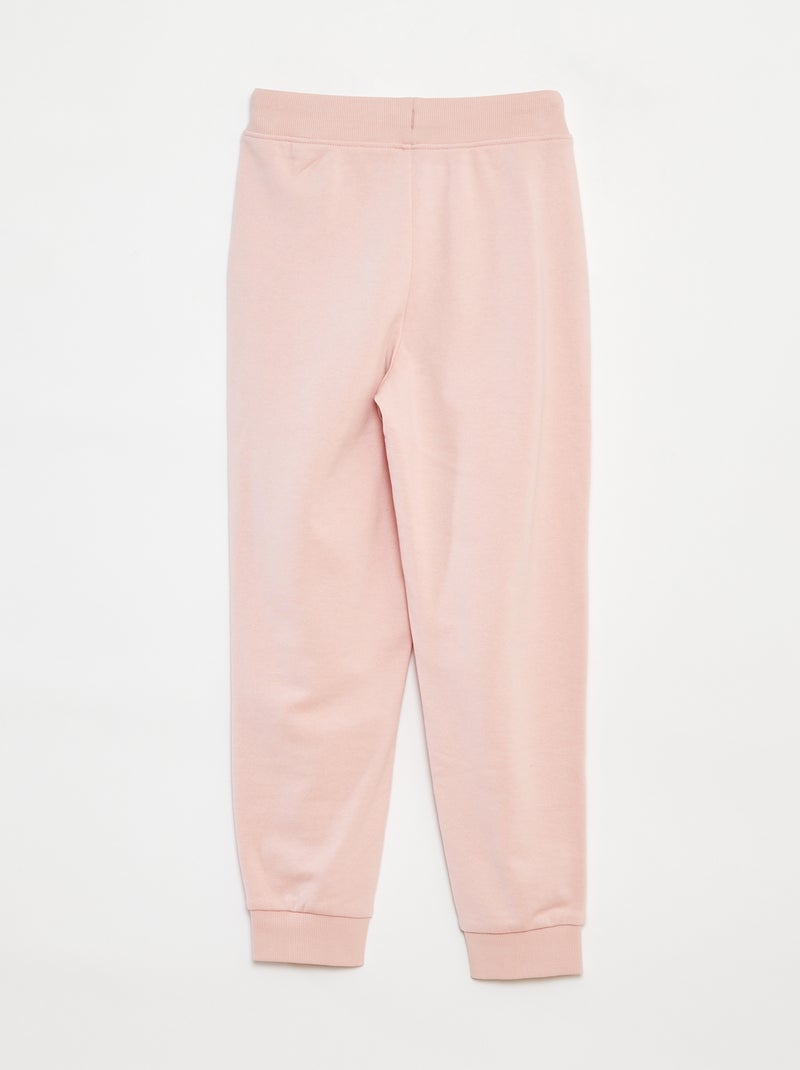 Chándal liso con cintura elástica Rosa - Kiabi