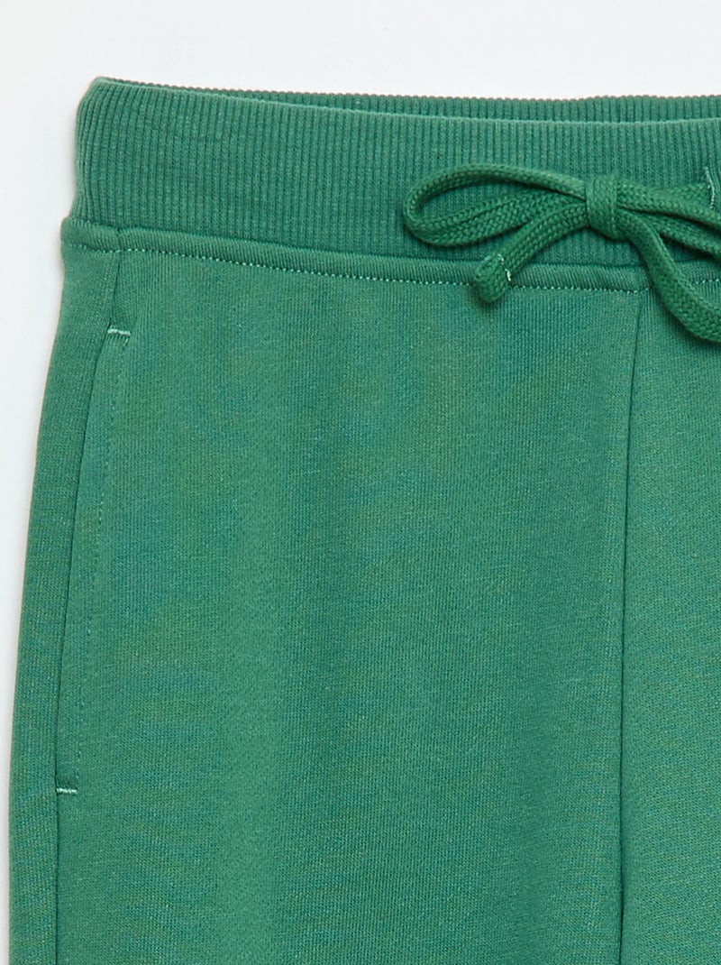 Chándal liso con cintura elástica Verde - Kiabi