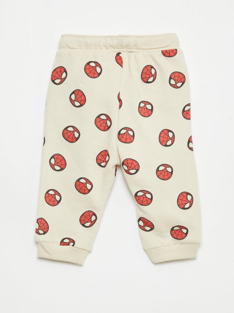 Chándal 'Marvel' 'Spiderman' en felpa sin cepillar Beige - Kiabi