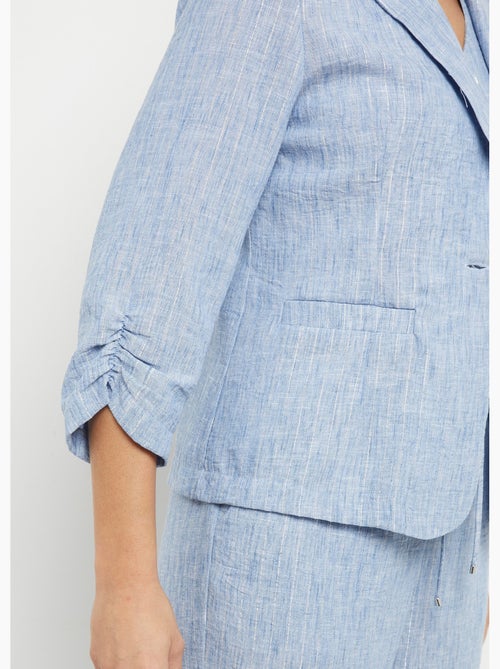 Chaqueta a rayas de corte sastre, de aspecto irregular. - Afibel - Kiabi