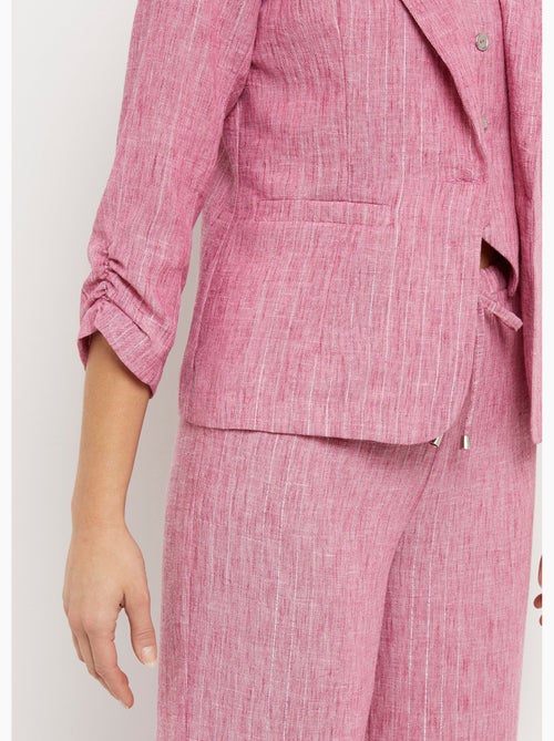 Chaqueta a rayas de corte sastre, de aspecto irregular. - Afibel - Kiabi