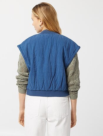 Chaqueta acolchada 2 en 1 con mangas extraíbles