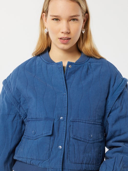 Chaqueta acolchada 2 en 1 con mangas extraíbles - Kiabi