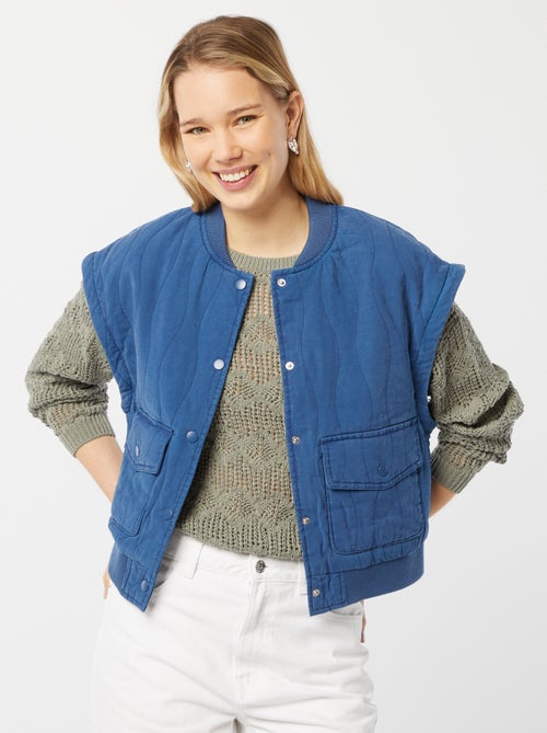 Chaqueta acolchada 2 en 1 con mangas extraíbles - Kiabi