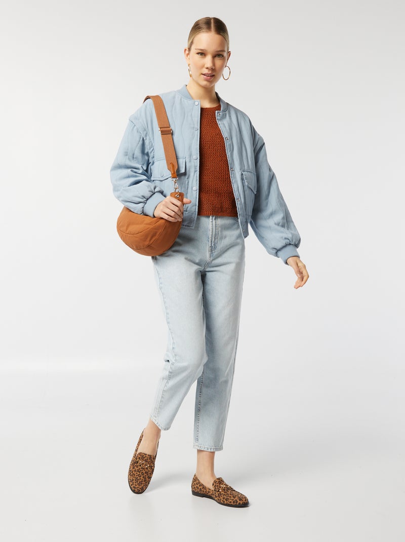 Chaqueta acolchada 2 en 1 con mangas extraíbles AZUL - Kiabi