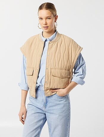 Chaqueta acolchada 2 en 1 con mangas extraíbles