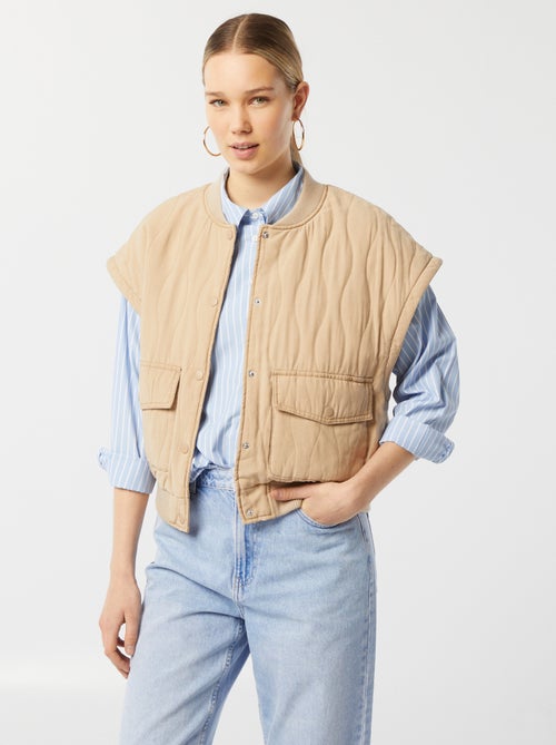 Chaqueta acolchada 2 en 1 con mangas extraíbles - Kiabi