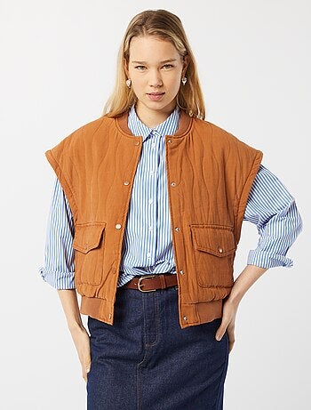 Chaqueta acolchada 2 en 1 con mangas extraíbles