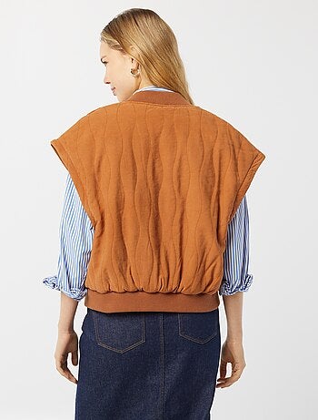 Chaqueta acolchada 2 en 1 con mangas extraíbles