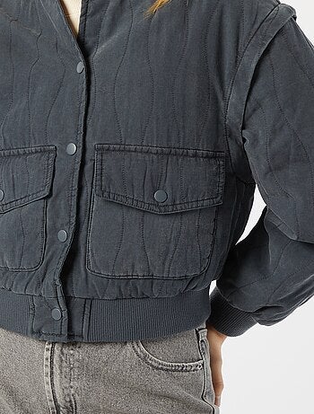 Chaqueta acolchada 2 en 1 con mangas extraíbles