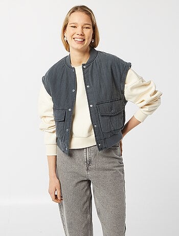 Chaqueta acolchada 2 en 1 con mangas extraíbles