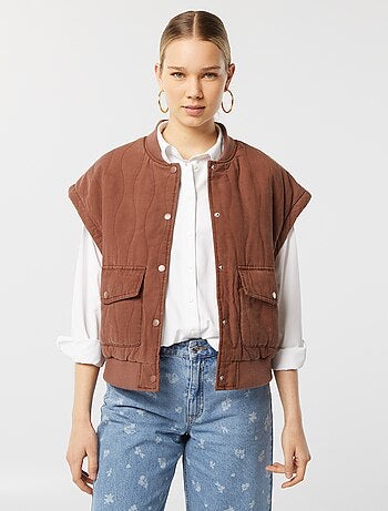 Chaqueta acolchada 2 en 1 con mangas extraíbles
