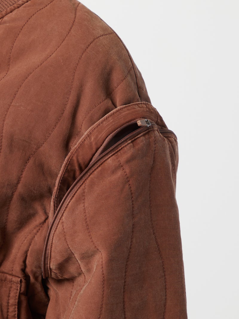 Chaqueta acolchada 2 en 1 con mangas extraíbles ROJO - Kiabi