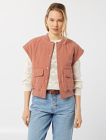 Chaqueta acolchada 2 en 1 con mangas extraíbles