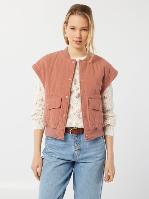 Chaqueta acolchada 2 en 1 con mangas extraíbles - Kiabi