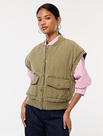 Chaqueta acolchada 2 en 1 con mangas extraíbles