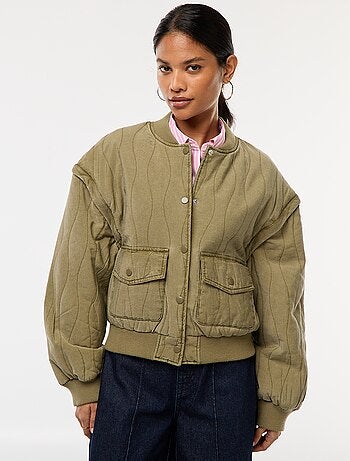 Chaqueta acolchada 2 en 1 con mangas extraíbles