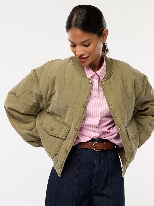 Chaqueta acolchada 2 en 1 con mangas extraíbles - Kiabi