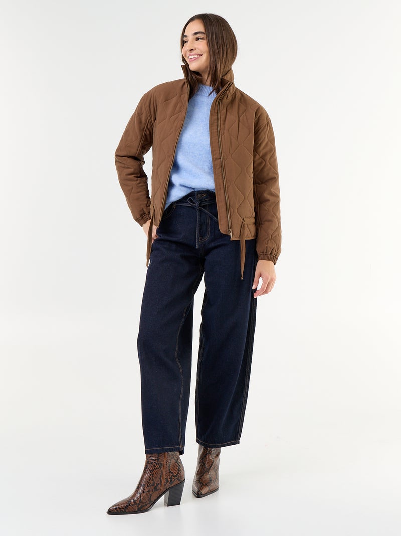 Chaqueta acolchada ajustable en la cintura Marron - Kiabi