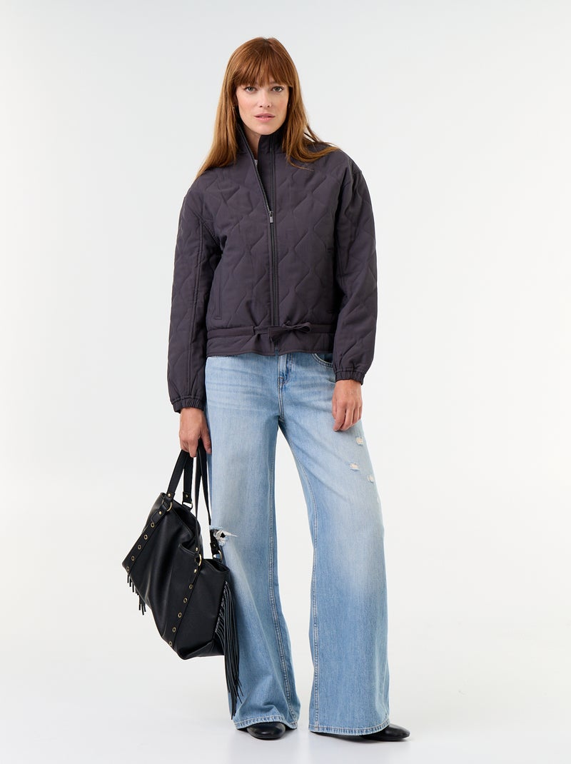 Chaqueta acolchada ajustable en la cintura Negro - Kiabi